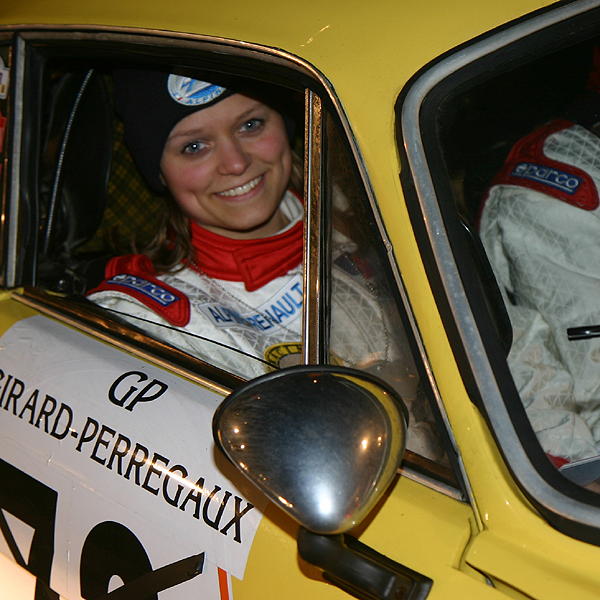 en 2008, Tine Halre, copilote sur une Alpine Renault 1600 SX
