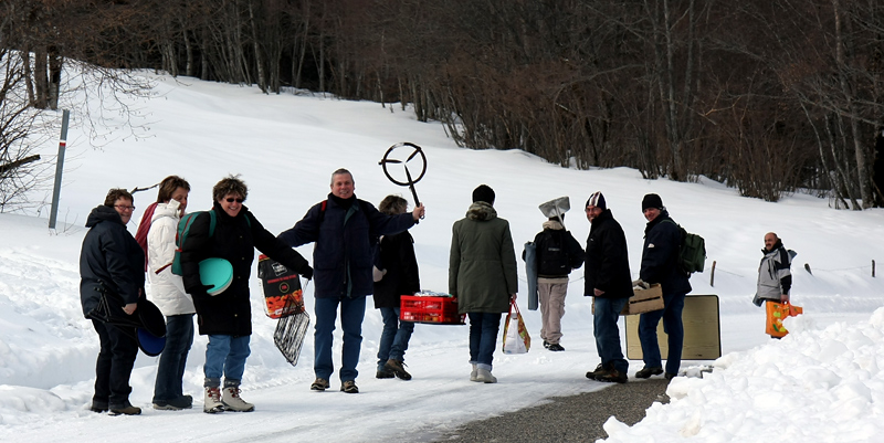 Spectateurs partis pour sinstaller plusieurs heures dans le Col de lEcharasson en 2009.